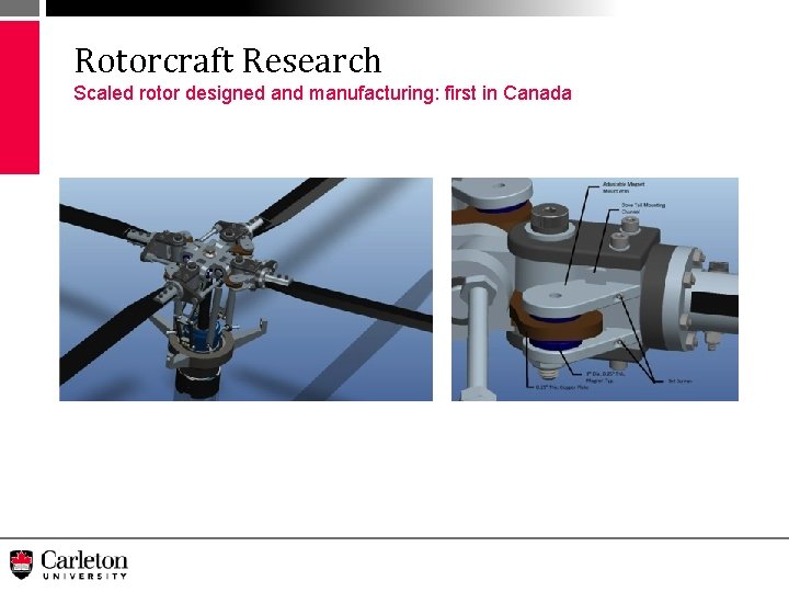 Rotorcraft Research Scaled rotor designed and manufacturing: first in Canada 