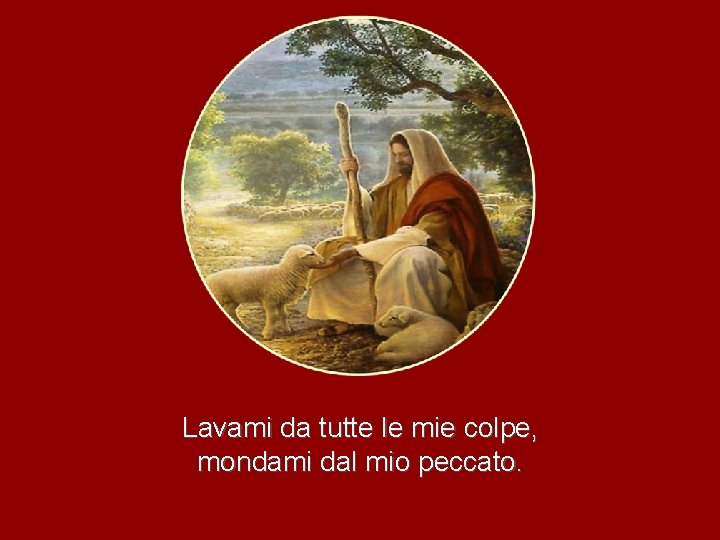 Lavami da tutte le mie colpe, mondami dal mio peccato. 