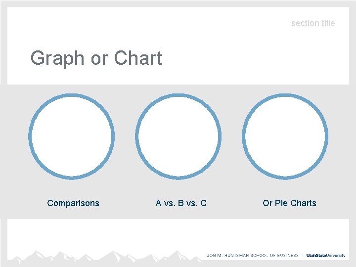 section title Graph or Chart Comparisons A vs. B vs. C Or Pie Charts