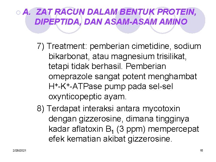 ¡ A. ZAT RACUN DALAM BENTUK PROTEIN, DIPEPTIDA, DAN ASAM-ASAM AMINO 7) Treatment: pemberian