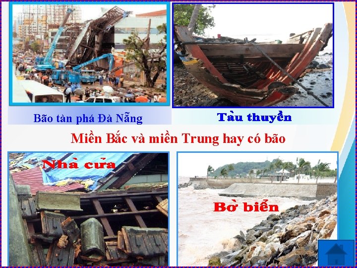 Bão tàn phá Đà Nẵng Miền Bắc và miền Trung hay có bão 