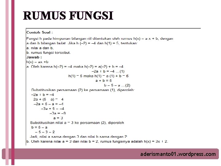 RUMUS FUNGSI aderismanto 01. wordpress. com 