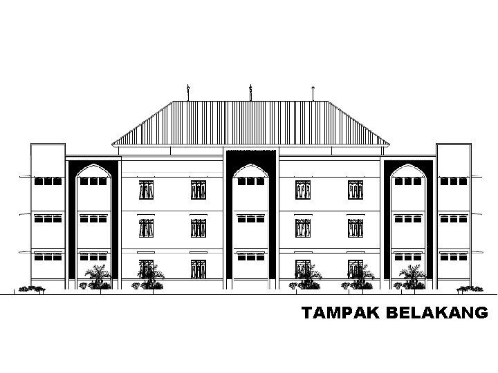 TIPOLOGI RUMAH SUSUN SEWA PONDOK PESANTREN (9) TAMPAK BELAKANG 