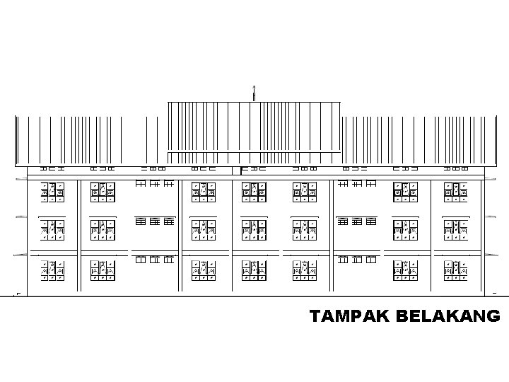 TIPOLOGI RUMAH SUSUN SEWA MAHASISWA (11) TAMPAK BELAKANG 