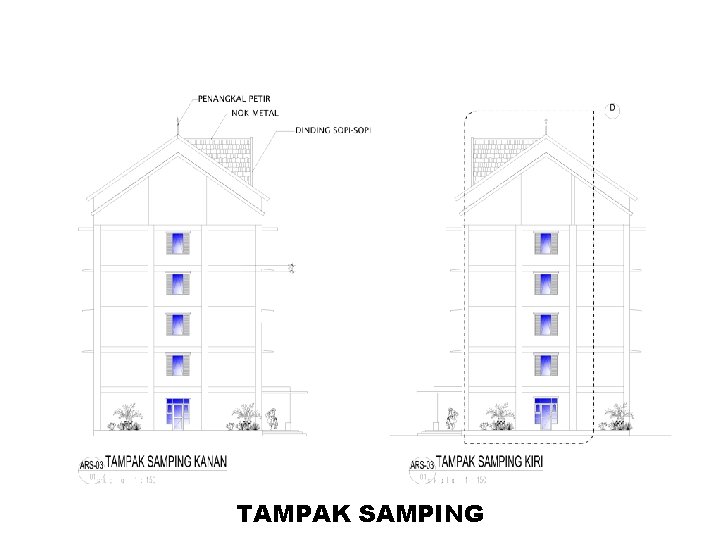 TIPOLOGI RUMAH SUSUN SEWA TIPE 24, 5 LANTAI TAMPAK SAMPING (9) 