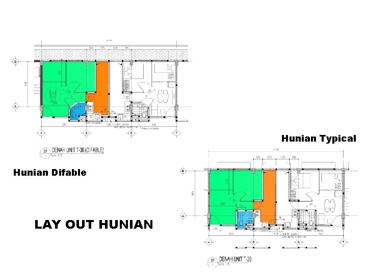 TIPOLOGI RUMAH SUSUN SEWA MBR KELUARGA TIPE 36, 3 LANTAI (5) Hunian Typical Hunian