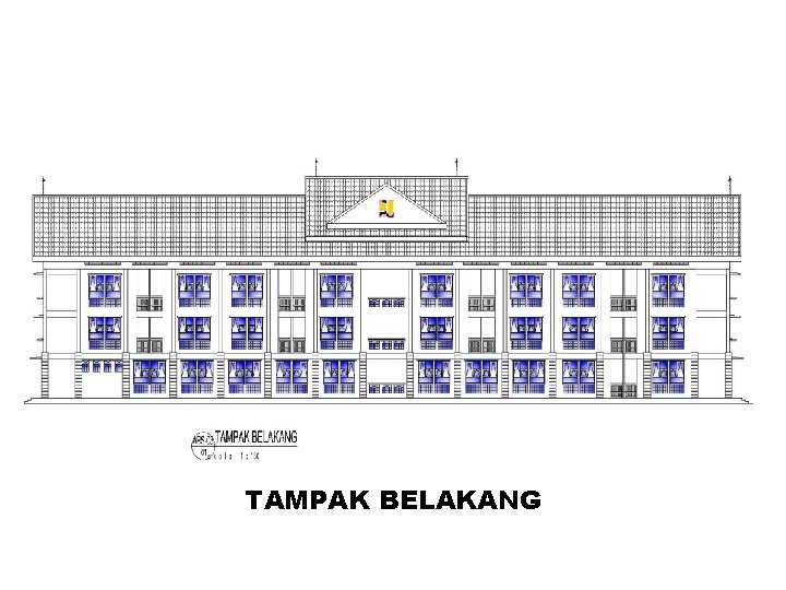 TIPOLOGI RUMAH SUSUN SEWA MBR KELUARGA TIPE 36, 3 LANTAI (7) TAMPAK BELAKANG 