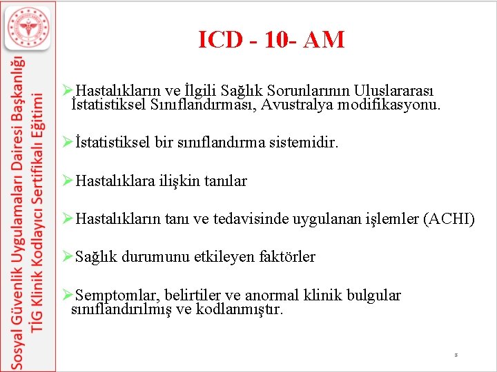 ICD - 10 - AM ØHastalıkların ve İlgili Sağlık Sorunlarının Uluslararası İstatistiksel Sınıflandırması, Avustralya ICD - 10 - AM ØHastalıkların ve İlgili Sağlık Sorunlarının Uluslararası İstatistiksel Sınıflandırması, Avustralya