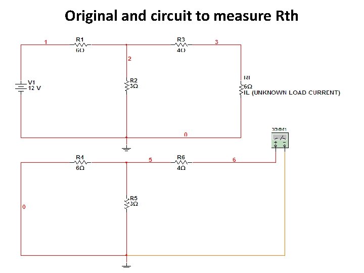 Original and circuit to measure Rth 