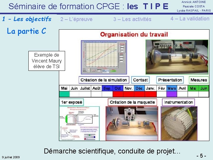 Séminaire de formation CPGE : les T I P E 11 – Les objectifs