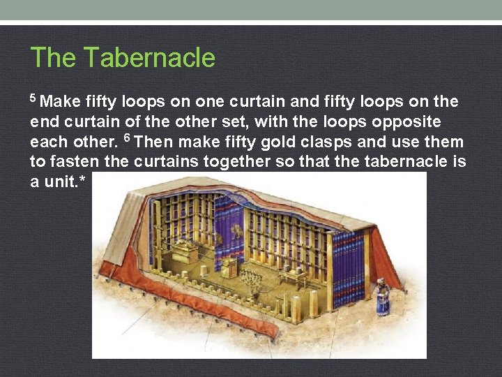 The Tabernacle 5 Make fifty loops on one curtain and fifty loops on the