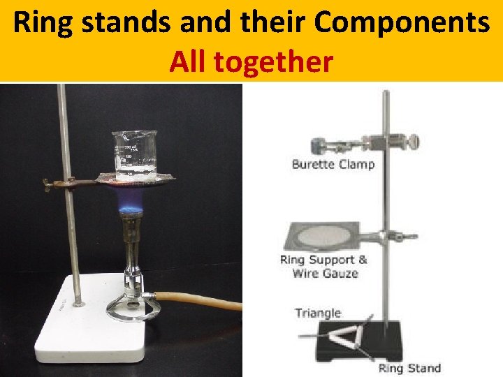Ring stands and their Components All together 