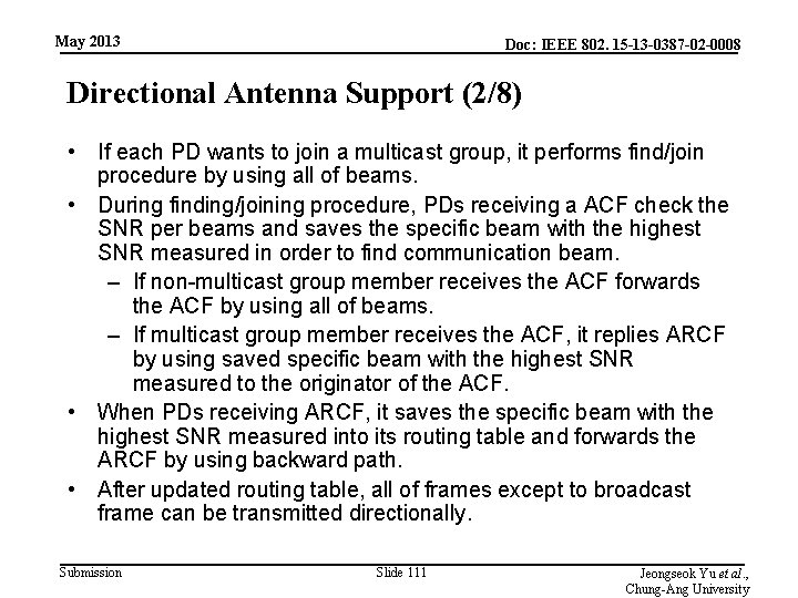 May 2013 Doc: IEEE 802. 15 -13 -0387 -02 -0008 Directional Antenna Support (2/8)