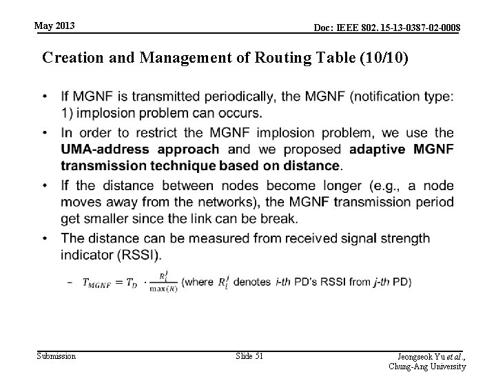 May 2013 Doc: IEEE 802. 15 -13 -0387 -02 -0008 Creation and Management of