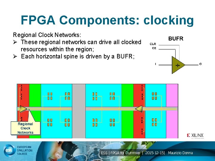 FPGA Components: clocking Regional Clock Networks: Ø These regional networks can drive all clocked