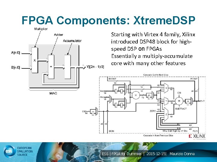 FPGA Components: Xtreme. DSP Starting with Virtex 4 family, Xilinx introduced DSP 48 block