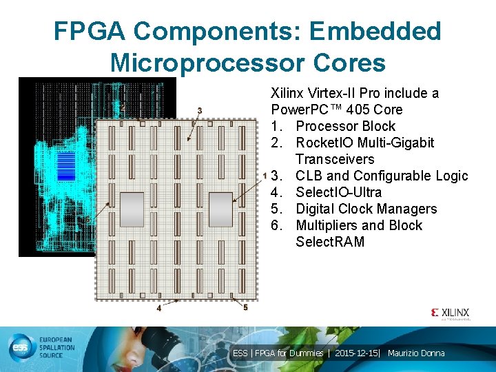 FPGA Components: Embedded Microprocessor Cores Xilinx Virtex-II Pro include a Power. PC™ 405 Core