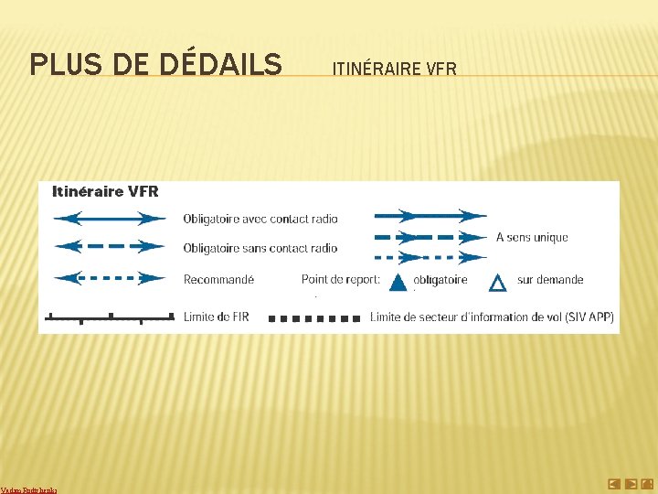 PLUS DE DÉDAILS Vadim Rodtchenki ITINÉRAIRE VFR 