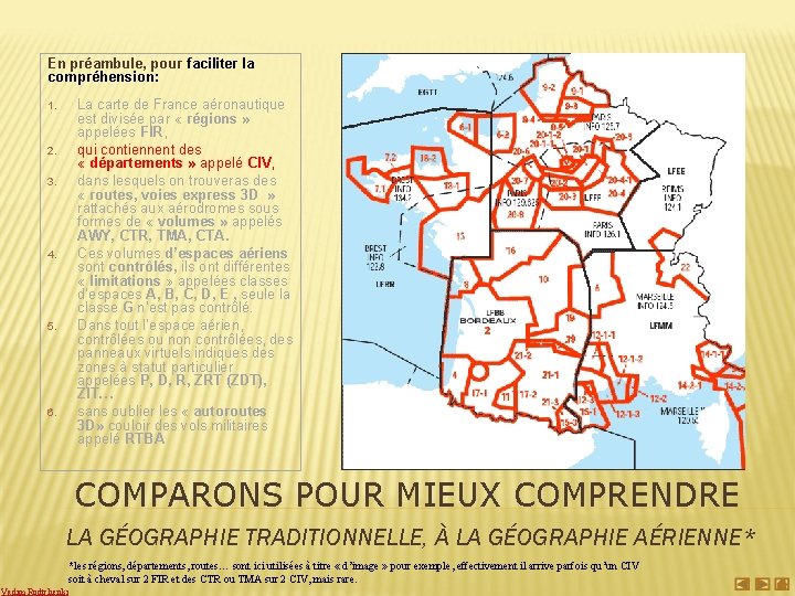 En préambule, pour faciliter la compréhension: La carte de France aéronautique est divisée par