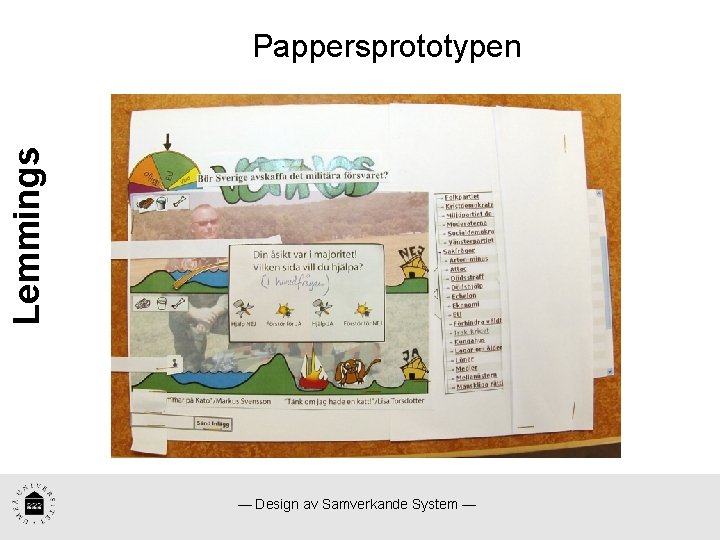 Lemmings Pappersprototypen — Design av Samverkande System — 