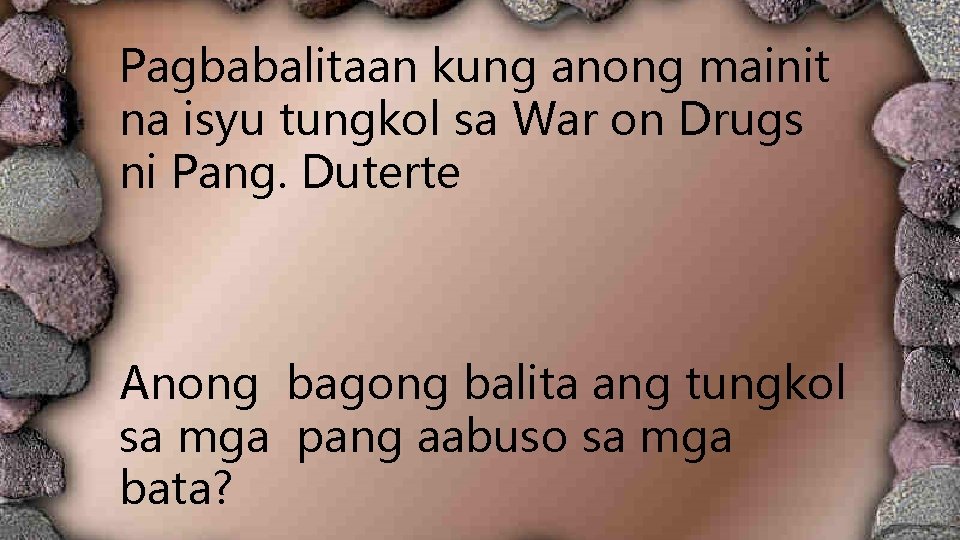 Pagbabalitaan kung anong mainit na isyu tungkol sa War on Drugs ni Pang. Duterte