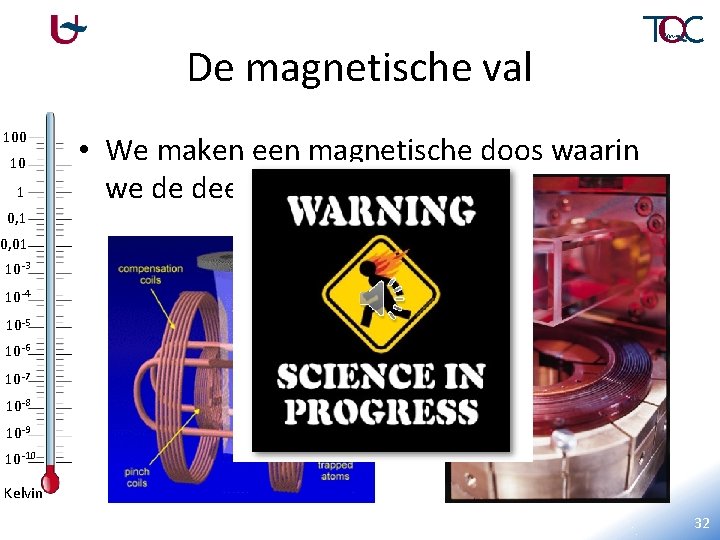 De magnetische val 100 10 1 • We maken een magnetische doos waarin we