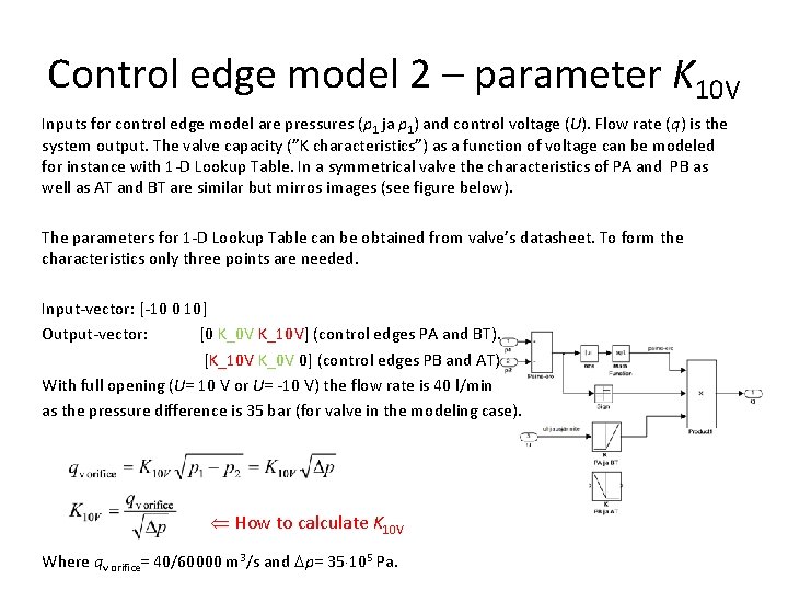 Control edge model 2 – parameter K 10 V Inputs for control edge model
