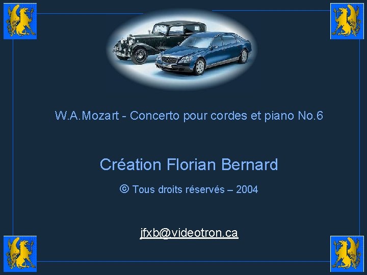 W. A. Mozart - Concerto pour cordes et piano No. 6 Création Florian Bernard