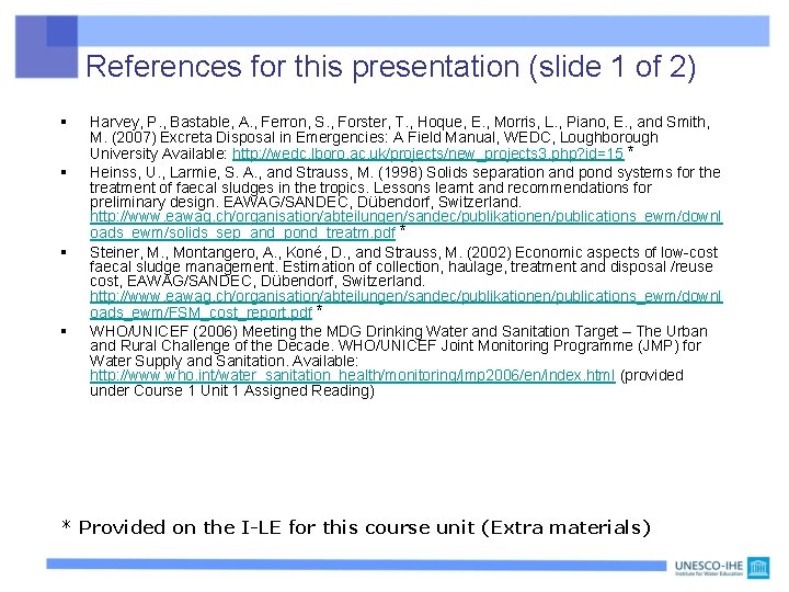References for this presentation (slide 1 of 2) § § Harvey, P. , Bastable, References for this presentation (slide 1 of 2) § § Harvey, P. , Bastable,