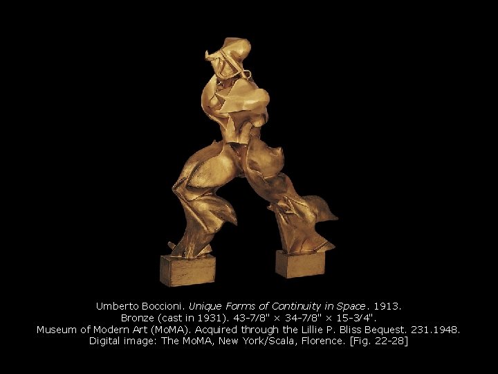 Umberto Boccioni. Unique Forms of Continuity in Space. 1913. Bronze (cast in 1931). 43