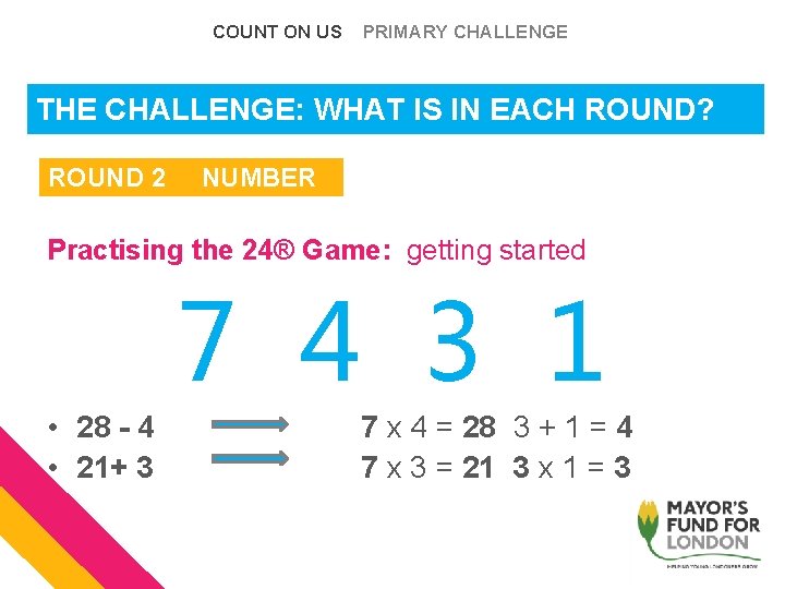 COUNT ON US PRIMARY CHALLENGE THE WHATis ISin INeach EACHround? ROUND? The. CHALLENGE: Challenge: COUNT ON US PRIMARY CHALLENGE THE WHATis ISin INeach EACHround? ROUND? The. CHALLENGE: Challenge: