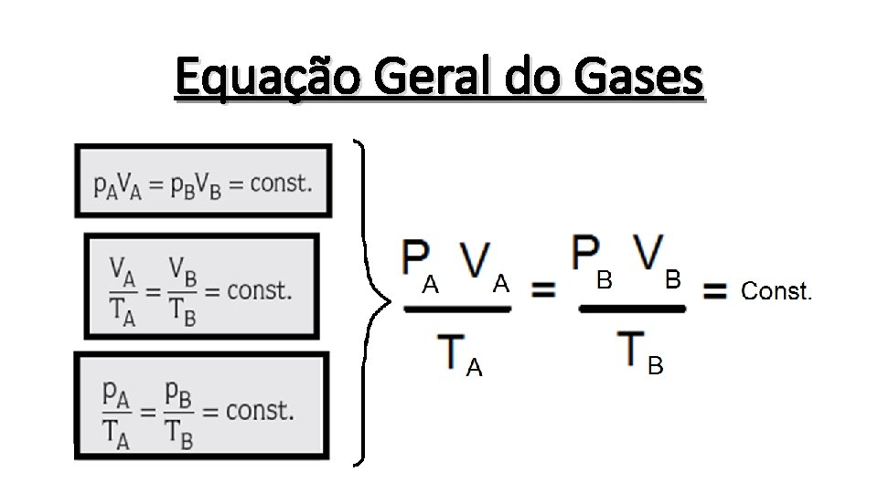 Equação Geral do Gases 