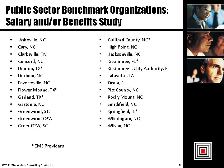 Public Sector Benchmark Organizations: Salary and/or Benefits Study • • • • Asheville, NC