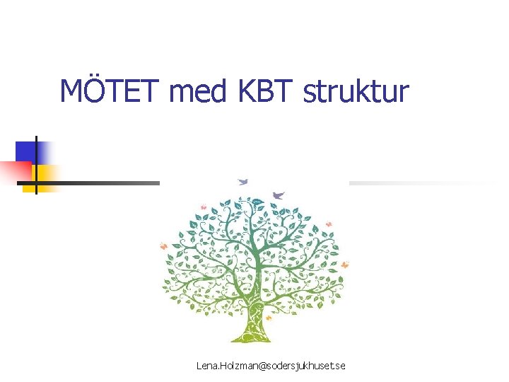MÖTET med KBT struktur Lena. Holzman@sodersjukhuset. se 