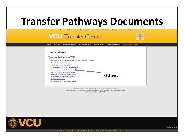 Transfer Pathways Documents Click here 