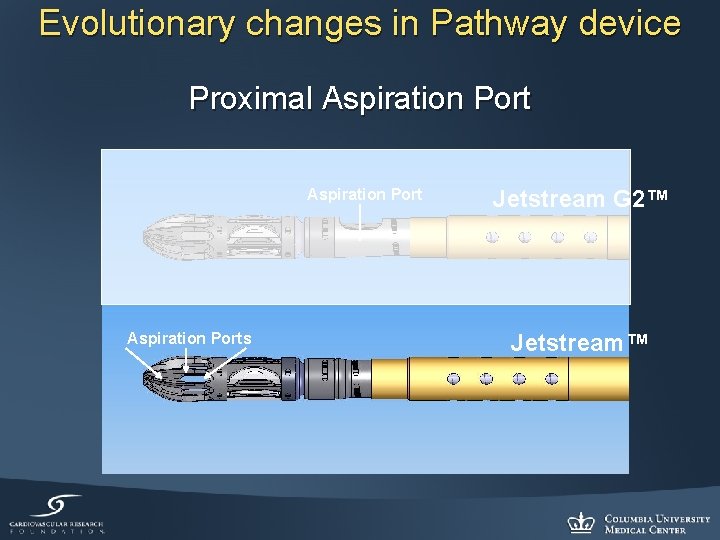Evolutionary changes in Pathway device Proximal Aspiration Ports Jetstream G 2™ Jetstream™ 