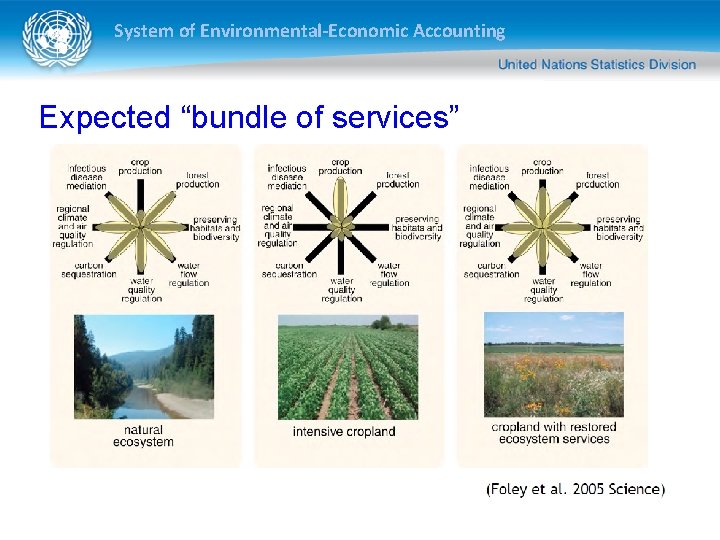 System of Environmental-Economic Accounting Expected “bundle of services” 