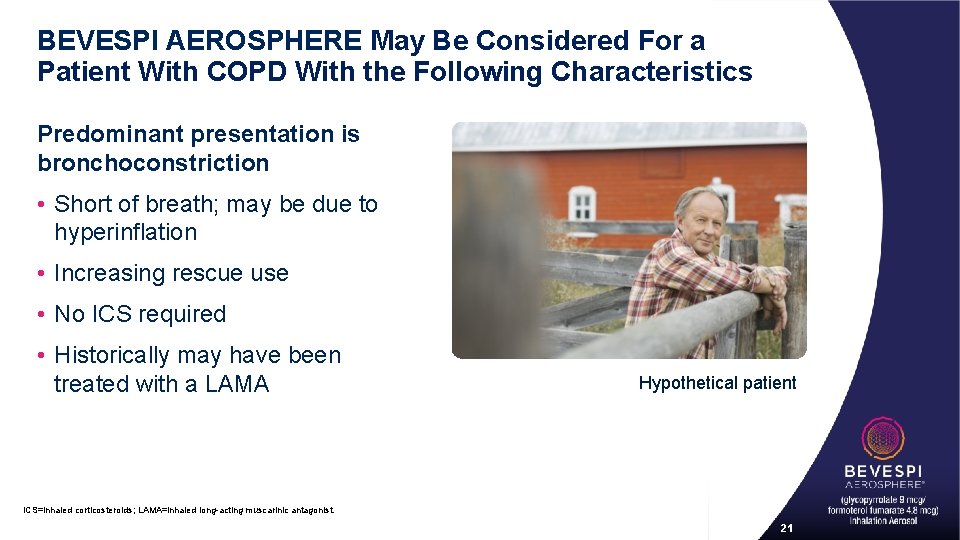 BEVESPI AEROSPHERE May Be Considered For a Patient With COPD With the Following Characteristics