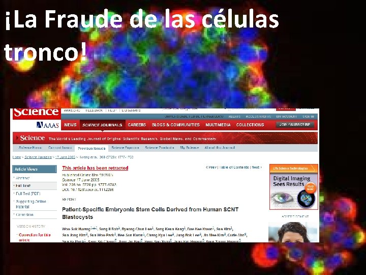 ¡La Fraude de las células tronco! 