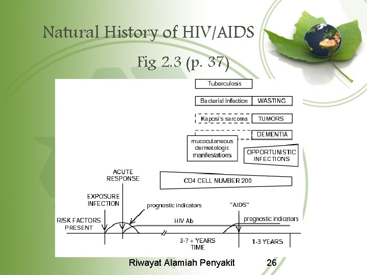 Natural History of HIV/AIDS Fig 2. 3 (p. 37) Riwayat Alamiah Penyakit 26 