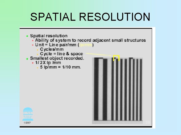 SPATIAL RESOLUTION 