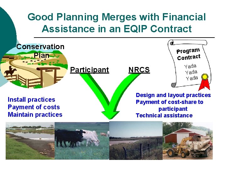 Good Planning Merges with Financial Assistance in an EQIP Contract Conservation Plan Program Contract