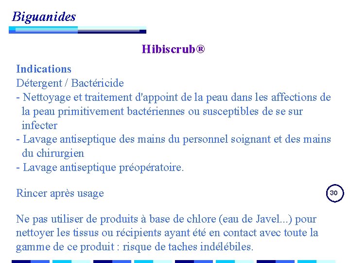 Biguanides Hibiscrub® Indications Détergent / Bactéricide - Nettoyage et traitement d'appoint de la peau Biguanides Hibiscrub® Indications Détergent / Bactéricide - Nettoyage et traitement d'appoint de la peau