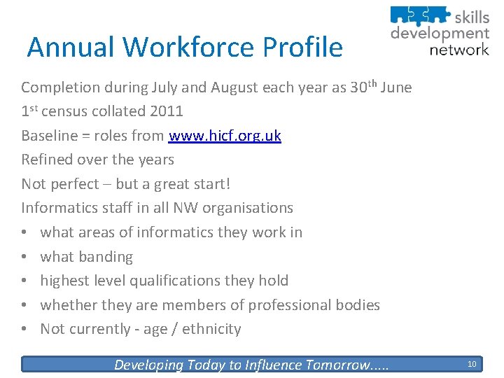 Annual Workforce Profile Completion during July and August each year as 30 th June