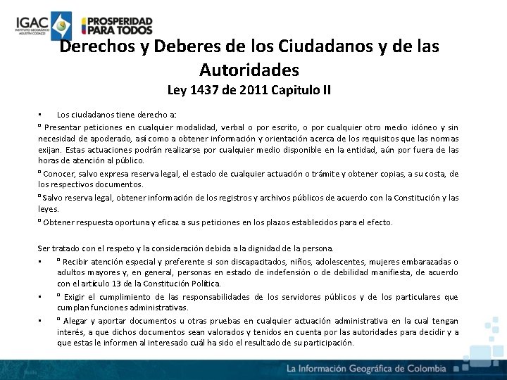 Derechos y Deberes de los Ciudadanos y de las Autoridades Ley 1437 de 2011