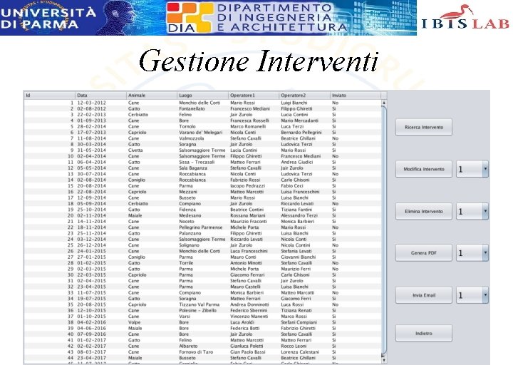 Gestione Interventi 