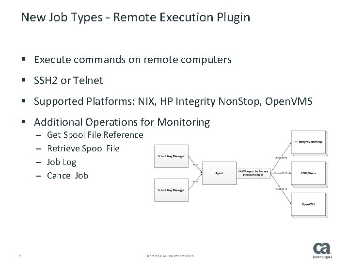 New Job Types - Remote Execution Plugin § Execute commands on remote computers §