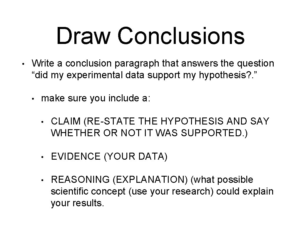 Science Fair Project Guidelines This portion of the