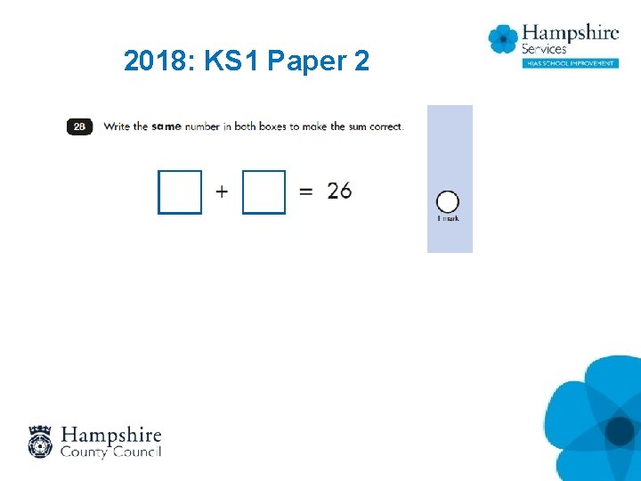 2018: KS 1 Paper 2 2018: KS 1 Paper 2