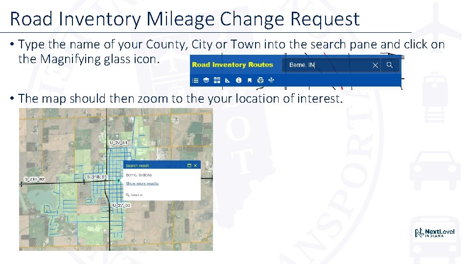 Road Inventory Mileage Change Request • Type the name of your County, City or Road Inventory Mileage Change Request • Type the name of your County, City or